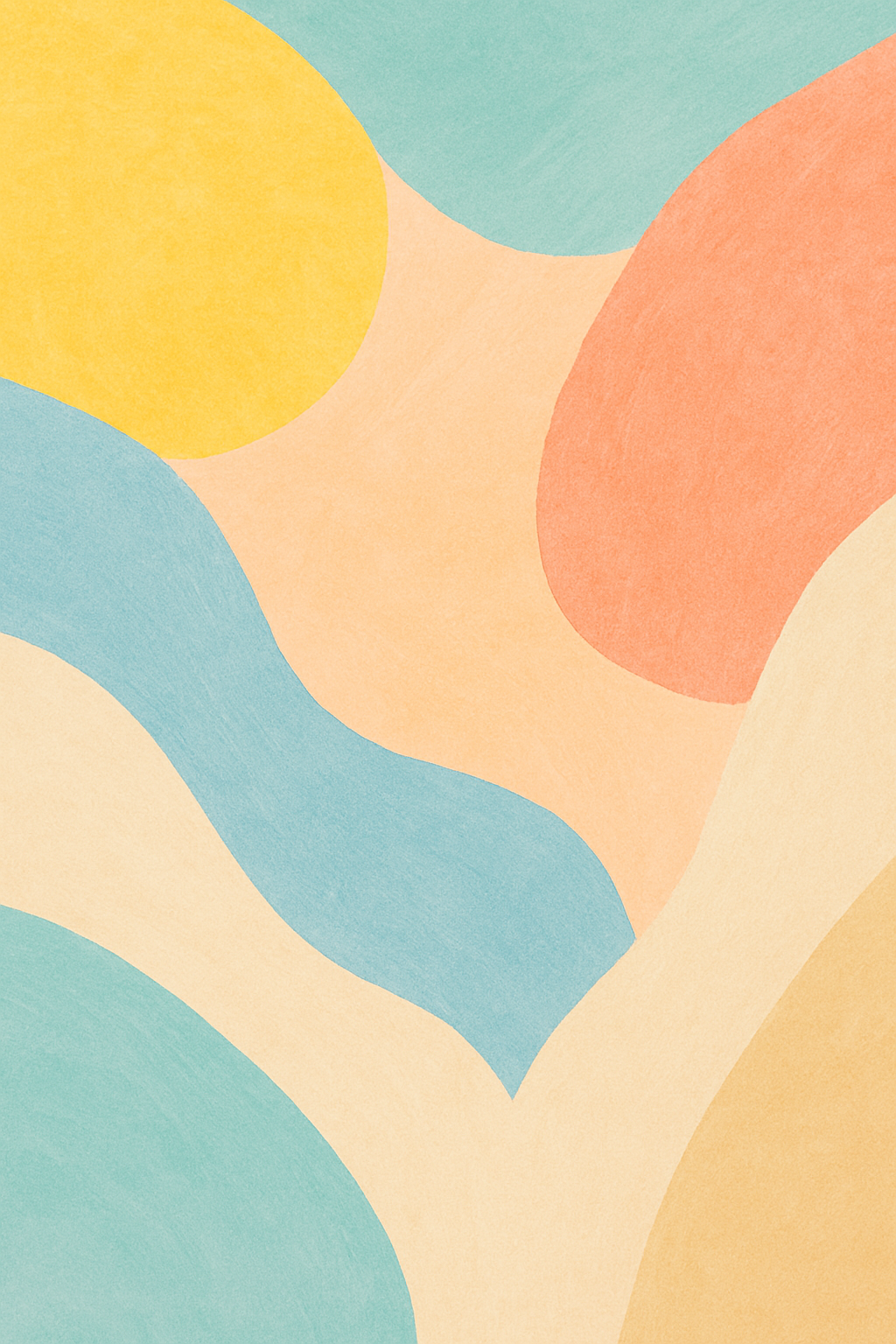 Abstract pastel sunburst design symbolizing cool breezy colors for Florida heat.