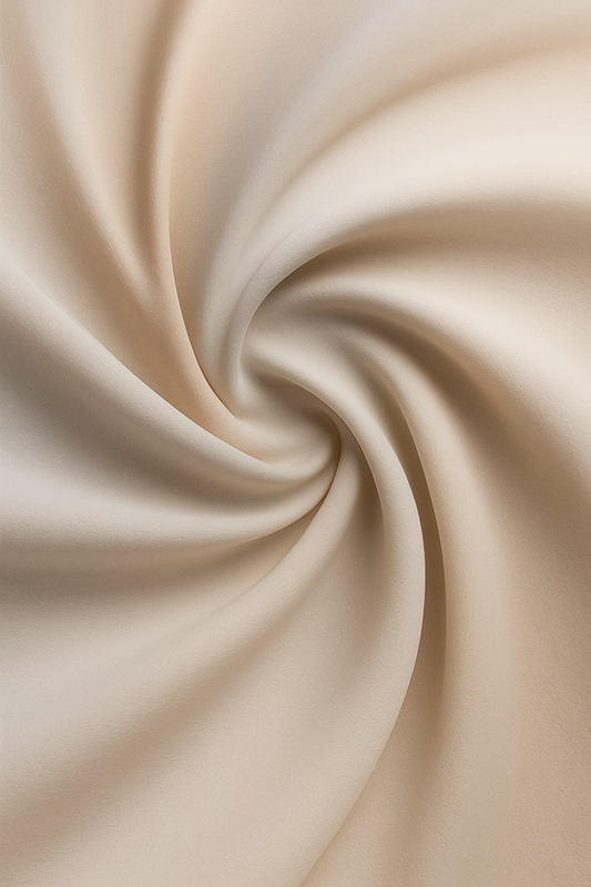Soft swirling fabric texture representing high-quality materials and comfort.